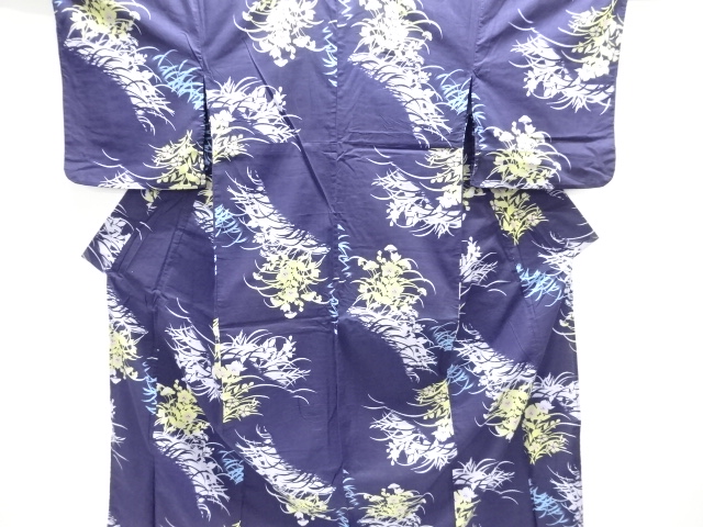 JAPANESE KIMONO / YUKATA / COTTON / AUTUMN FLOWERS